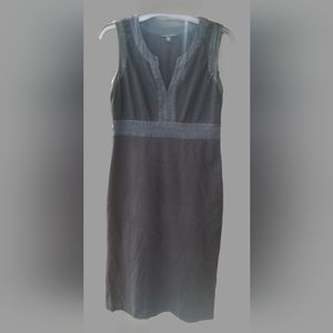 Women's 8 Banana Republic Black Dress Spandex Silk Trim Casual